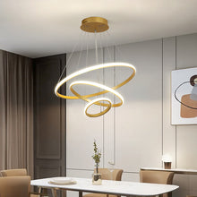 Load image into Gallery viewer, Gold/ Black Chandelier LED Circle Modern Luxury 3 Rings (20+40+60cm) Pendant Light