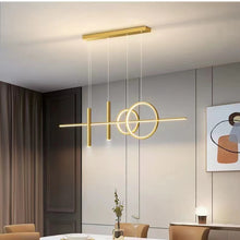 Load image into Gallery viewer, Linear Pendant Light LED Black/Gold Modern Lighting Kitchen Island Linear