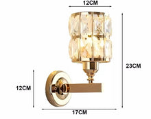 Load image into Gallery viewer, Wall Lamp LED Crystal Pink Gold Wall Sconces Lights Indoor