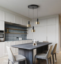 Load image into Gallery viewer, Modern Nordic Lamp Round 3 Heads Minimalist Dining Room Chandelier