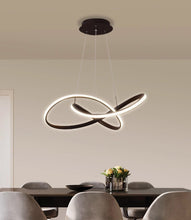 Load image into Gallery viewer, Hanging Lamp LED Pendant Light Creative Round Ring Modern Chandelier 55 cm Black/Gold