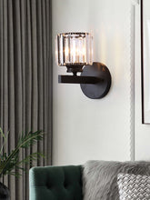 Load image into Gallery viewer, Crystal Cups Wall Lamp Retro Wall Light Glass Shade E27 Black/Gold Wall Sconces E27
