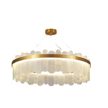 Load image into Gallery viewer, Nordic Gold/ Smoky Gray Crystal Oval Chandelier Pendant Light Ceiling Light 60 cm