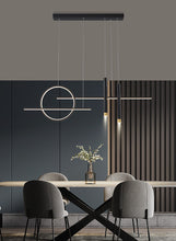 Load image into Gallery viewer, Light LED Pendant Light Height Adjustable Chandelier for Bedroom Kitchen Black/Gold 100 cm