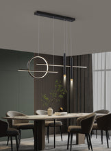 Load image into Gallery viewer, Light LED Pendant Light Height Adjustable Chandelier for Bedroom Kitchen Black/Gold 100 cm