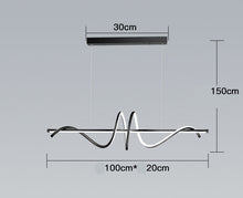 Load image into Gallery viewer, LED Pendant Light, Designer Spiral Aluminum Droplight Black/Gold Ceiling Hanging Lamp Fixtures