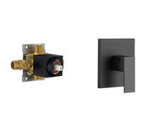 Load image into Gallery viewer, 1 Way Pressure Balance Shower Mixer Valve - Wall Mount - 6" Brass/Matt Black