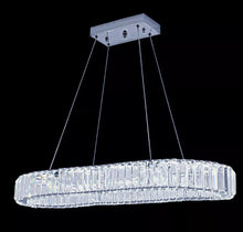 Load image into Gallery viewer, Chandelier Crystal Oval LED Pendant Light Modern Large Crystal 70cm (warm/cool white)