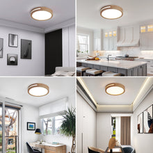 Load image into Gallery viewer, LED Ceiling Light 30cm Wood Effect Square/Round 3 Color Lights