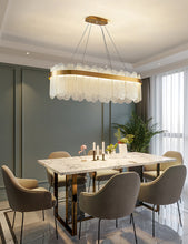 Load image into Gallery viewer, Oval Crystal Chandelier Lighting Ceiling Light Led Modern Gold/Smoky Gray 80 cm