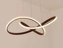 Load image into Gallery viewer, Hanging Lamp LED Pendant Light Creative Round Ring Modern Chandelier 55 cm Black/Gold