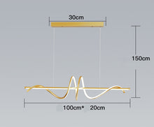 Load image into Gallery viewer, LED Pendant Light, Designer Spiral Aluminum Droplight Black/Gold Ceiling Hanging Lamp Fixtures