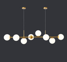 Load image into Gallery viewer, Glass Chandelier E27 Gold and Matte White 6/8 Lights