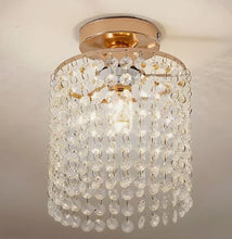 Load image into Gallery viewer, Ceiling Light Crystal Beaded Flush Mount Modern Mini Chandelier Gold/Black G9
