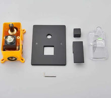 Load image into Gallery viewer, Concealed Rear Wall Matte Black Shower Mixer System Shower Set Wall Mounted