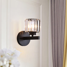 Load image into Gallery viewer, Crystal Cups Wall Lamp Retro Wall Light Glass Shade E27 Black/Gold Wall Sconces E27