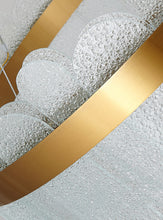 Load image into Gallery viewer, Oval Crystal Chandelier Lighting Ceiling Light Led Modern Gold/Smoky Gray 80 cm