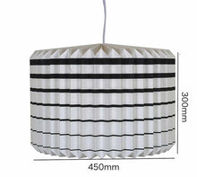 Load image into Gallery viewer, Paper Accordion Pendant Lamp Light with Black Stripes 30x45 cm
