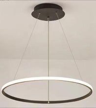 Load image into Gallery viewer, LED Chandelier Light Ring Chandelier Black 60/40 cm