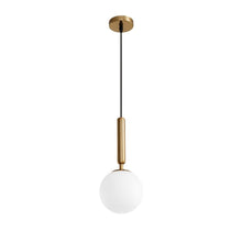 Load image into Gallery viewer, Gold Pendant Lighting Modern Hanging Pendant Light Fixture with Globe Milky White Glass