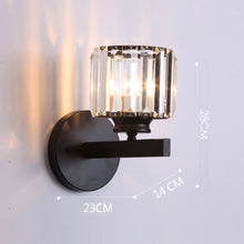 Load image into Gallery viewer, Crystal Cups Wall Lamp Retro Wall Light Glass Shade E27 Black/Gold Wall Sconces E27