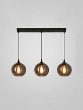 Load image into Gallery viewer, 3-Light Chandelier Glass Black Lampshade E27