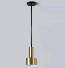 Load image into Gallery viewer, 1 Way Small Hanging Light Gold/Black Lampshade Ceiling Pendant Light Copper Lamp Adjustable Line