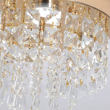Load image into Gallery viewer, LED Crystal Ceiling Lights Gold Mini Chandelier Changeable Flush Mount 22x25cm