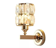 Load image into Gallery viewer, Wall Lamp LED Crystal Pink Gold Wall Sconces Lights Indoor