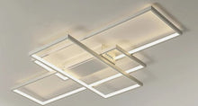 Load image into Gallery viewer, LED Ceiling Lamp Modern Chandelier Rectangular Space Design Indoor Lighting Fixture Remote Control