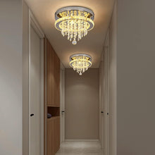 Load image into Gallery viewer, Ceiling Light Silver Modern Crystal Flush Mount Cool White/Warm White LED 30 x 22 cm