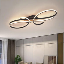 Load image into Gallery viewer, Modern LED Black Ceiling Light With Remote Control 80cm