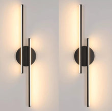 Load image into Gallery viewer, Indoor Wall Lamp LED 24W Modern Black 3000K Warm Light Long Wall Sconce Acrylic
