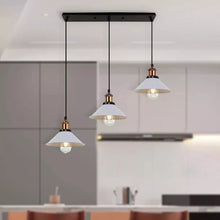Load image into Gallery viewer, Retro Chandelier Pendant Lamp Industrial Hanging Lamp Metal Ceiling Lamp E27 Base White