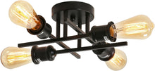 Load image into Gallery viewer, Modern Chandelier Sputnik Industrial 4 Lights E27 Metal Base Retro Black Ceiling Lamp