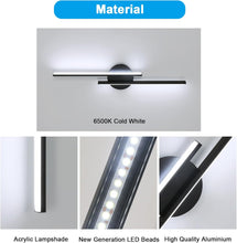 Load image into Gallery viewer, Modern Linear LED Wall Light 60cm Cool White 6500K Black/White