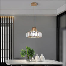 Load image into Gallery viewer, Nordic Crystal Pendant Lamp Black/Gold Glass Pendant Light Mini Modern Luxury E26
