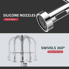 Load image into Gallery viewer, Kitchen Tap Brushed Nickel Sink Faucet Single Handle Single Hole Pull Down Mixer Tap