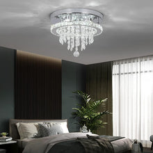 Load image into Gallery viewer, Ceiling Light Silver Modern Crystal Flush Mount Cool White/Warm White LED 30 x 22 cm