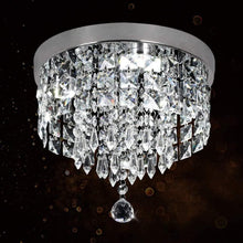 Load image into Gallery viewer, LED Crystal Ceiling Lights Mini Silver Chandelier Lamp Cool White 24x25cm
