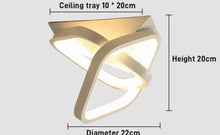 Load image into Gallery viewer, Square Hallway Light Modern LED Ceiling Light Fixtures Warm/Cool Light Acrylic Metal Small Led Ceiling Lamp White/Black