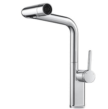 Load image into Gallery viewer, Kitchen Tap 5‑Mode Faucet Mixer Pull‑Out Spray 360 Swivel Brushed Nickel & Chrome