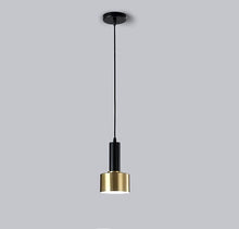 Load image into Gallery viewer, 1 Way Small Hanging Light Gold/Black Lampshade Ceiling Pendant Light Copper Lamp Adjustable Line