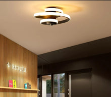 Load image into Gallery viewer, Semi Flush LED Ceiling Light Ceiling Lamp Light Fixtures 18W Nordic Minimalist Black/White