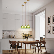 Load image into Gallery viewer, Pendant Light Vintage Green Glass Retro Chandelier Hanging Light Ceiling Lamp