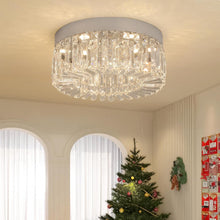 Load image into Gallery viewer, LED Ceiling Light Crystal Chandelier Silver Pendant Light 3 Colors Light 50 cm