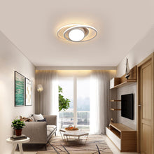 Load image into Gallery viewer, Modern LED Ceiling Light with Remote Control – Decorative Flush Mount Fixture White 40cm