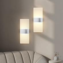 Load image into Gallery viewer, LED Wall Light 6W Rectangular Acrylic LED Wall Lamp Modern Silver 28cm