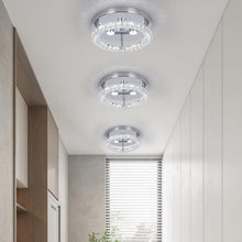 Load image into Gallery viewer, Chandelier Silver Modern LED Crystal Flush Mount Changeable 30cm