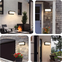 Load image into Gallery viewer, Wall Sconce Black LED Modern Indoor/Outdoor IP65 Warm White Light Fixtures Wall Light